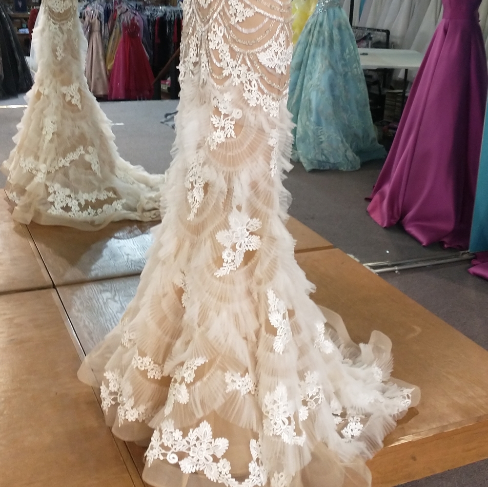 Jovani Plisse Ruffle Dress - Picture 4 of 9